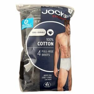 Men's Jockey 4-Pack 100% Cotton Classics Full-Rise Staynew Briefs - Size 40